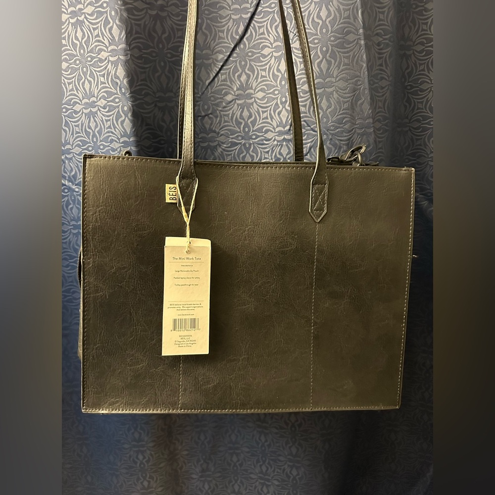 Beis The Mini Work Tote - Smooth Black